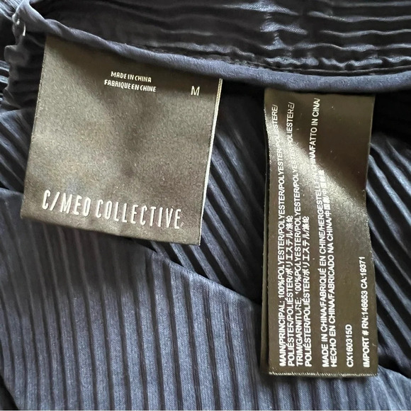 C/Meo Collective Navy Blue Pleated Dress 17885 - Picture 9 of 10